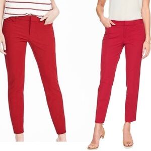 Banana Republic red Sloan ankle pants Sz 6